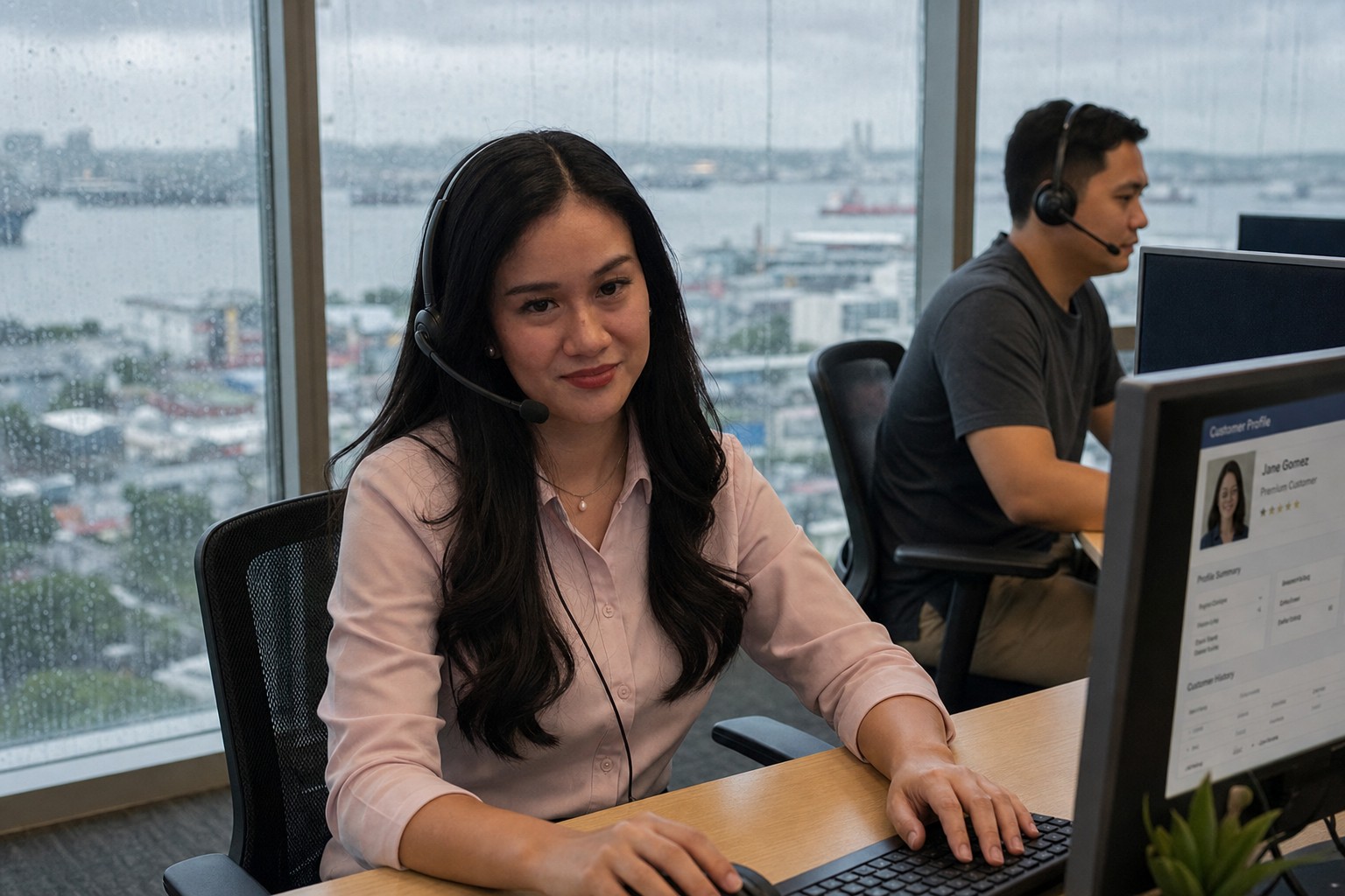 Staff Connect CX agent on a customer call